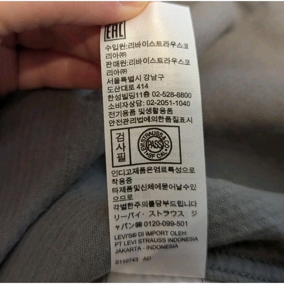 Levi's Jackson Worker Corduroy Overshirt Jacket Button Down Up Pewter Gray Sz L - Picture 16 of 16